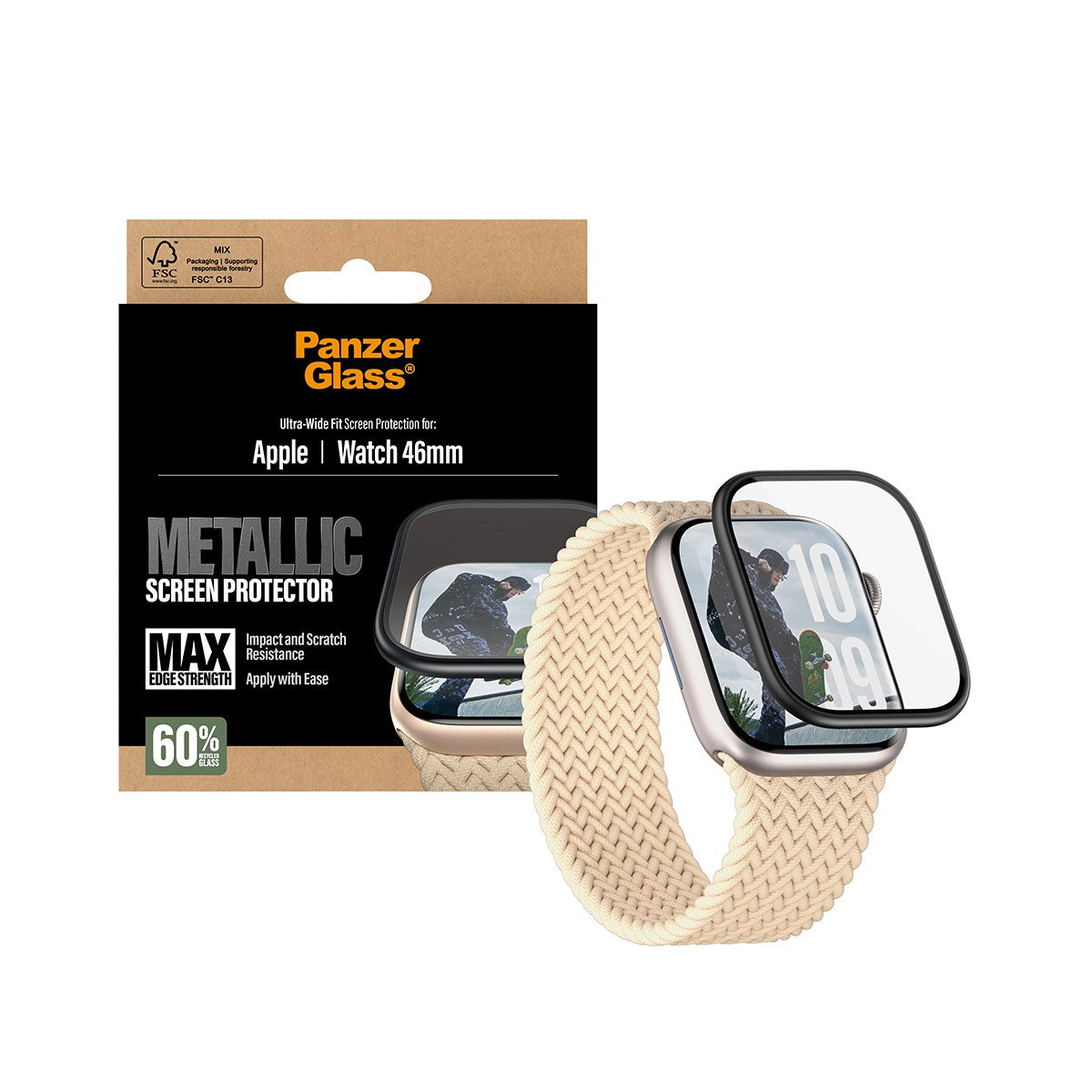 PanzerGlass® Displayschutz Metallic Apple Watch Series 11 | 10 | 46mm